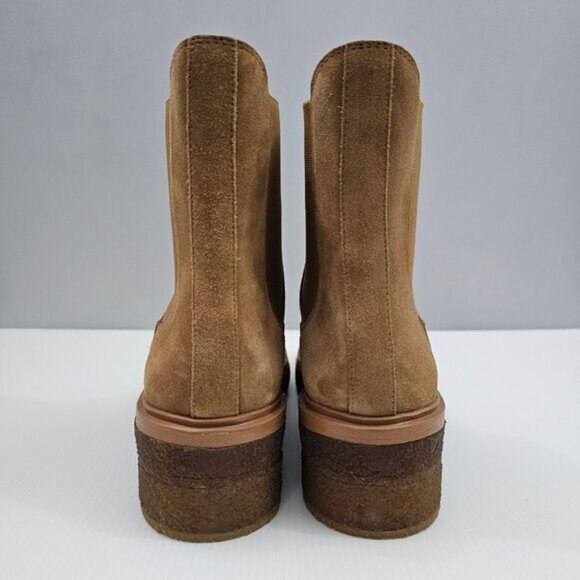 Loeffler Randall Raquel Ankle Boot Womens 11 Brown Suede Pull On Chelsea Fall - Picture 8 of 15